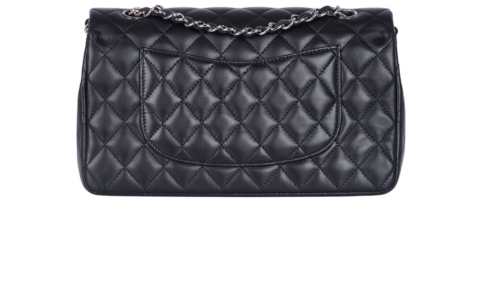 Chanel Classic Medium Double Flap, &pound;5,700, Handbags, Black, Lambskin Leather, Back view